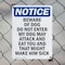 Signmission Beware Of Dog Do Not Enter My OSHA Notice Sign, Plastic, 10in W x 14in L, 2PK OS-2PACK-NS-P-1014-V-10342 - alternate 4